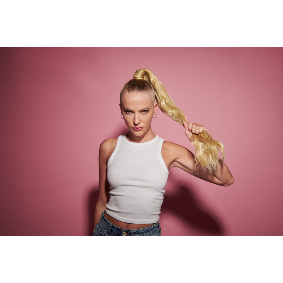 'Curly' Ponytail - Light Blond