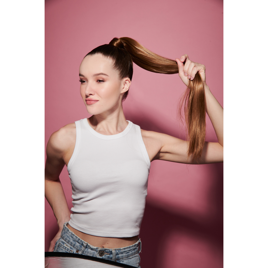 Queue de cheval 'Stiff' - Light Brunette