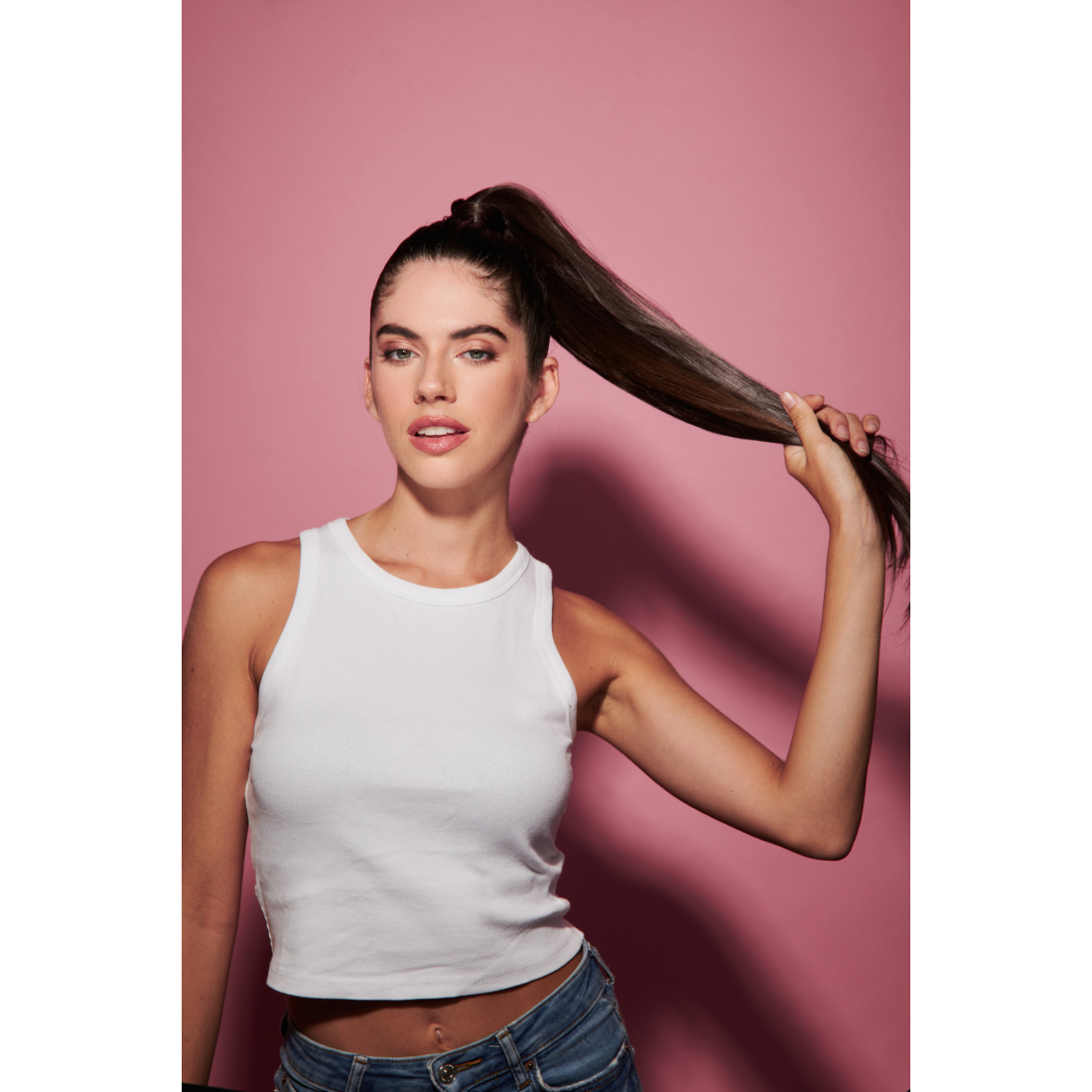 'Stiff' Ponytail - Dark Brunette