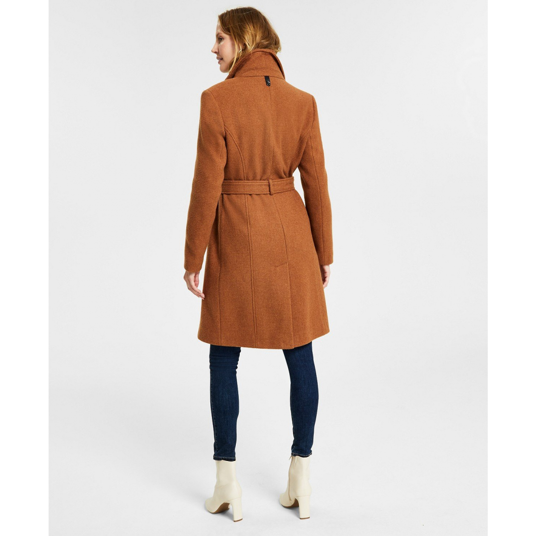 Women's 'Wool Blend Wrap' Belted Coat