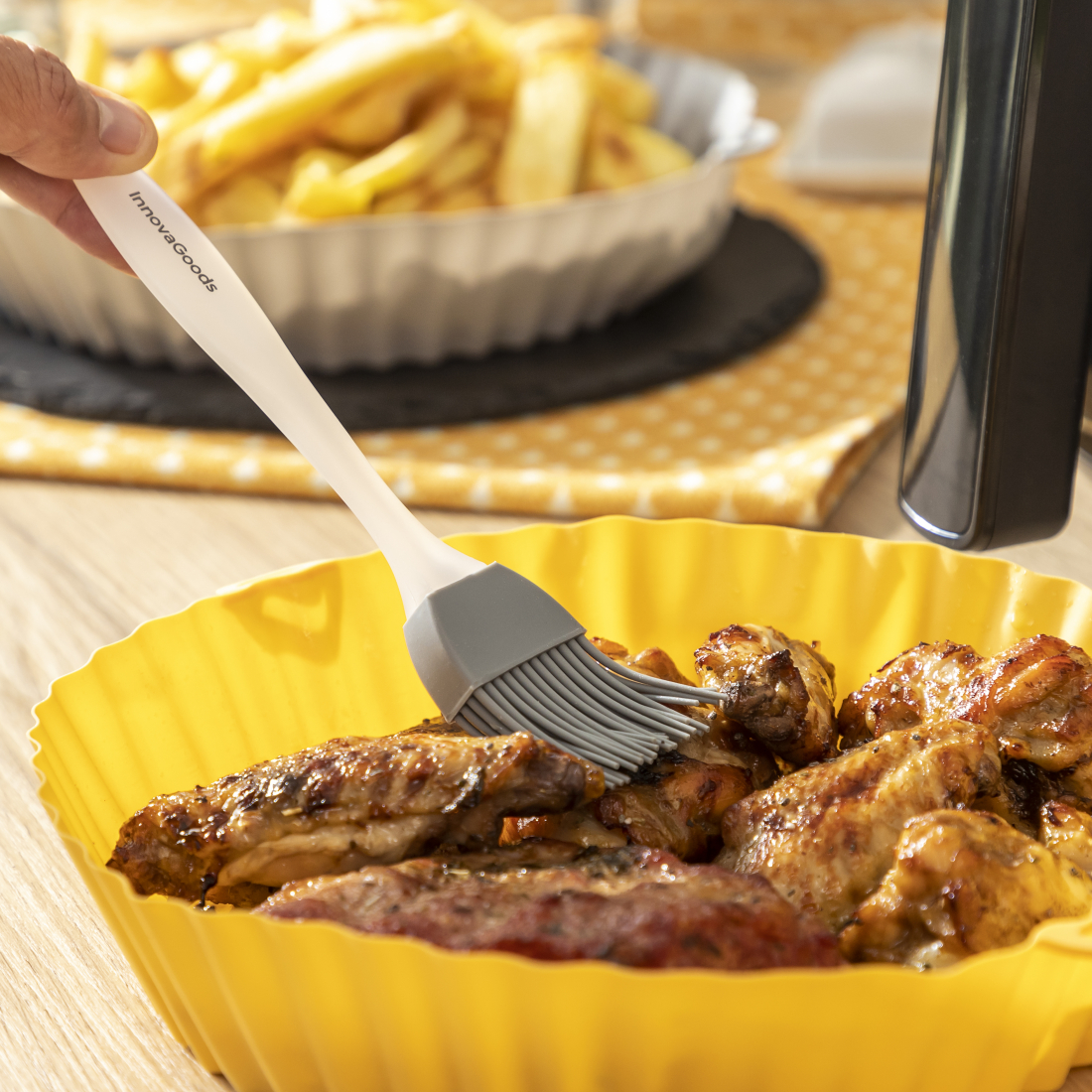 Paniers En Avec Pinceau Pour Friteuses À Air Mollicon - 2 Pièces