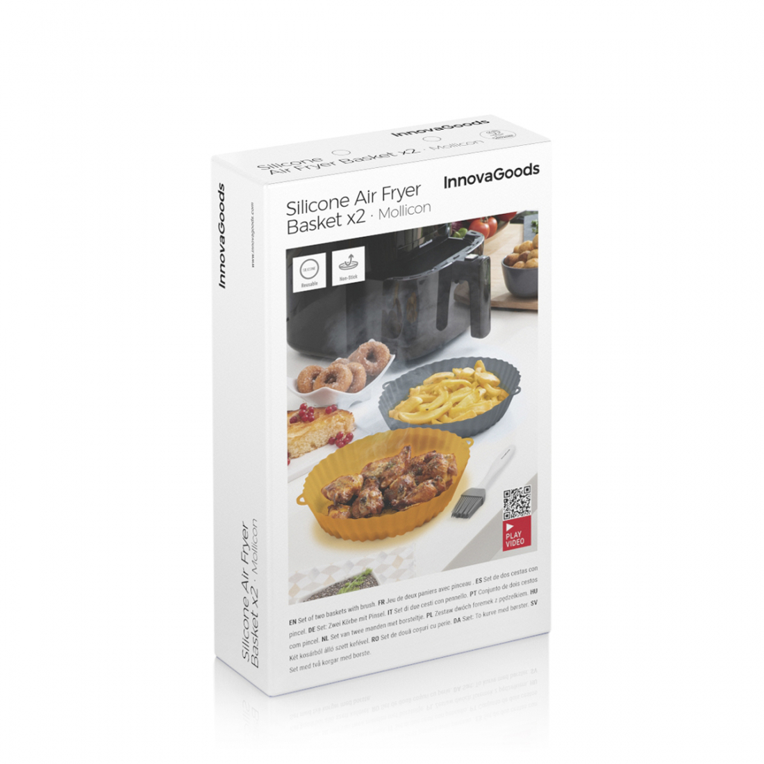 Paniers En Avec Pinceau Pour Friteuses À Air Mollicon - 2 Pièces
