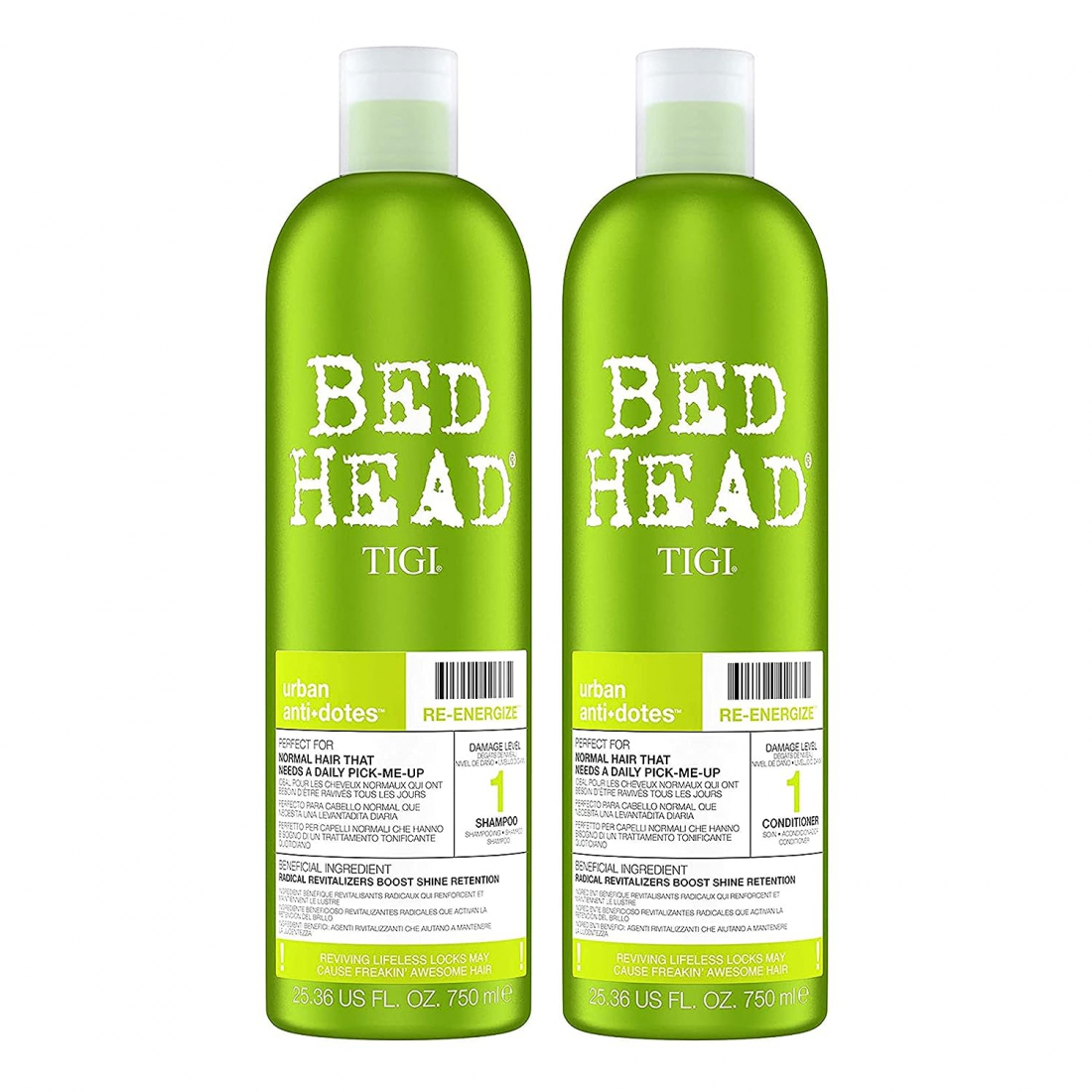 Shampoing & Après-shampoing 'Bed Head Re-Energize Set' - 750 ml