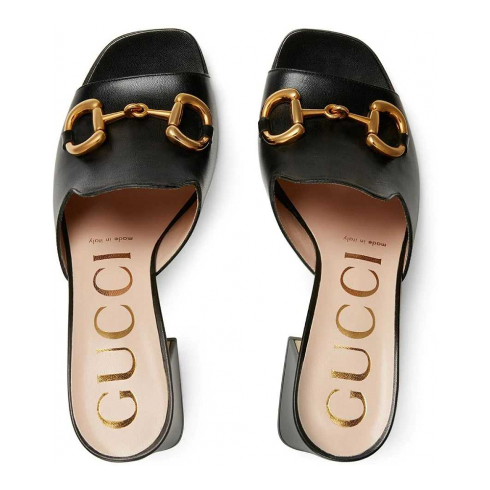 Mules à talon 'Horsebit' pour Femmes