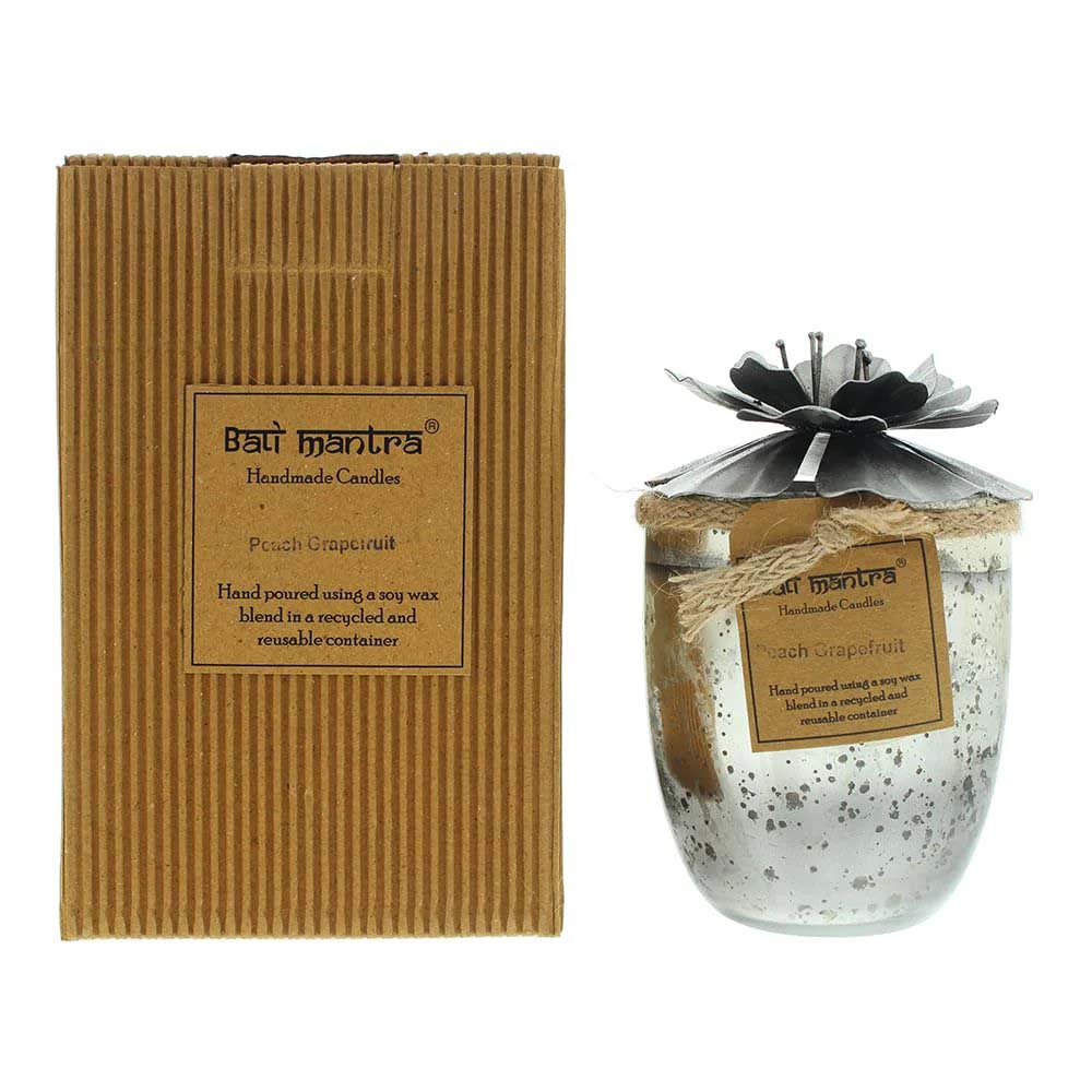'Hibiscus Peach Grapefruit Silver' Candle - 500 g