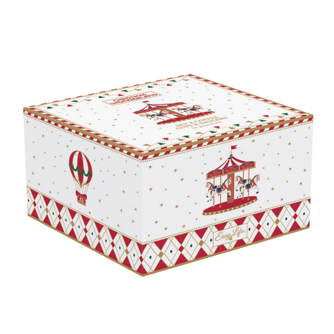 Set Aus 2 Kaffeetassen Mit Untertasse 80 ml Christmas Wunderland