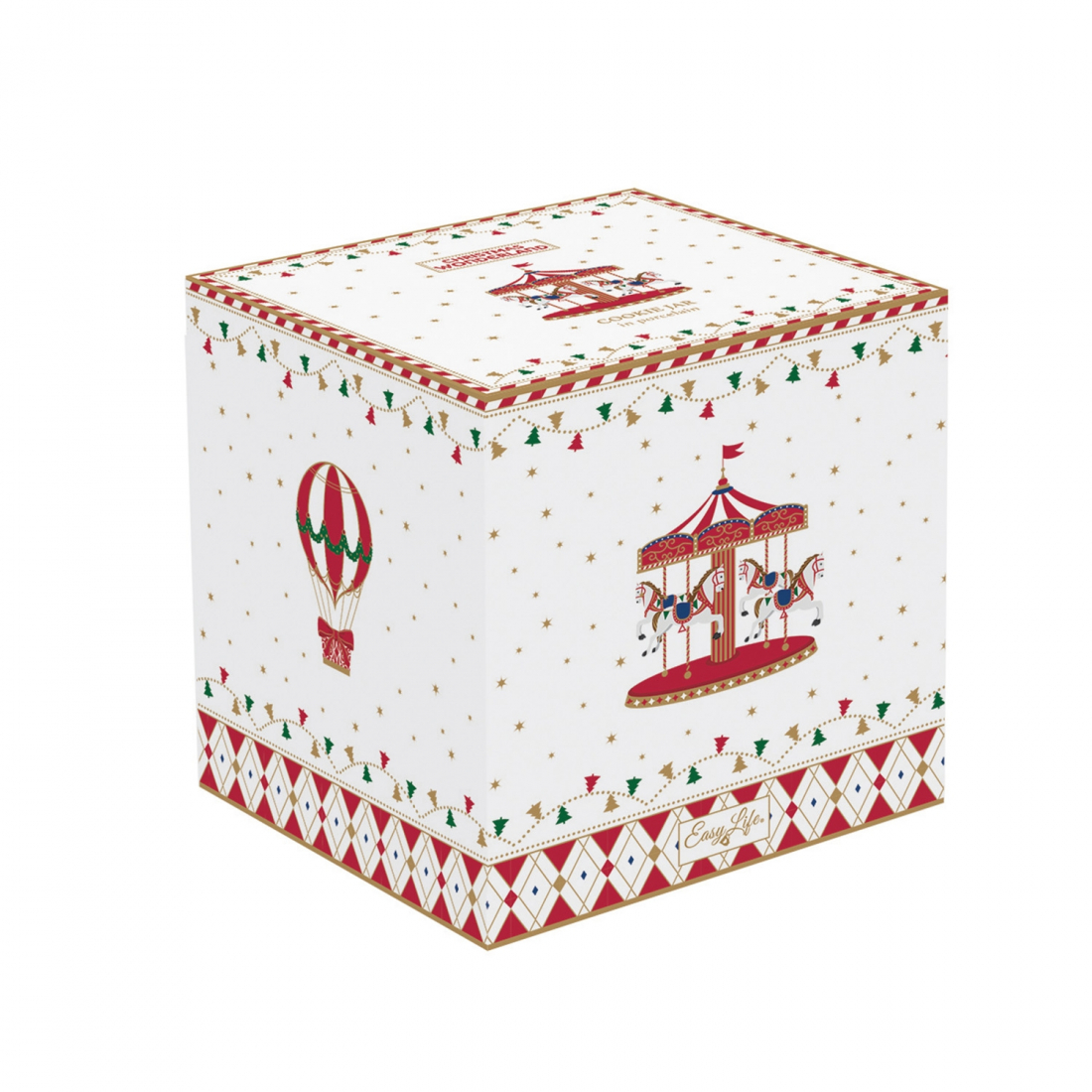 Keksdose Ø 14 cm H 16,5 cm Weihnachtswunderland