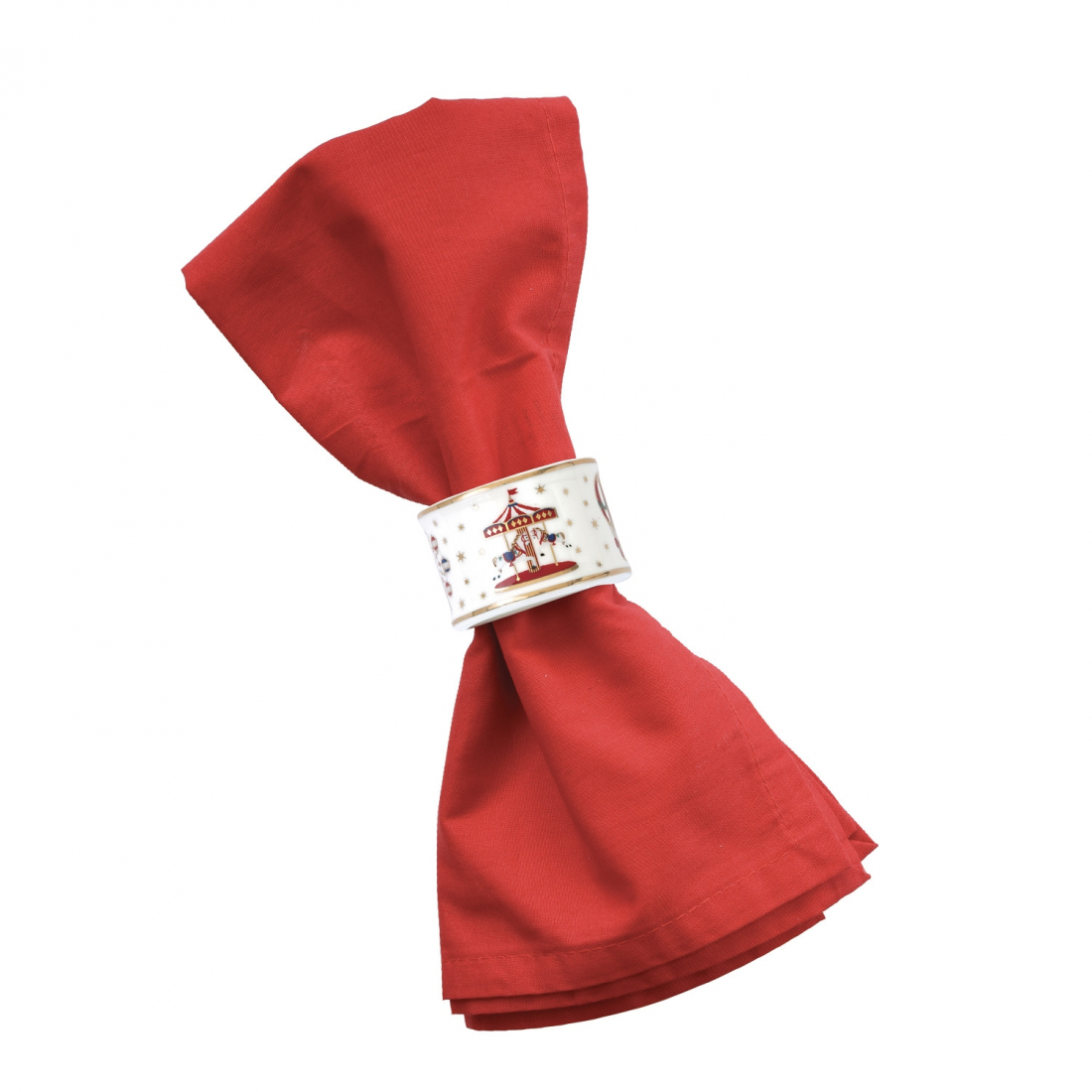 Lot De 4 Attaches-Serviettes Ø 4,5 cm Pays Des Merveilles De Noël