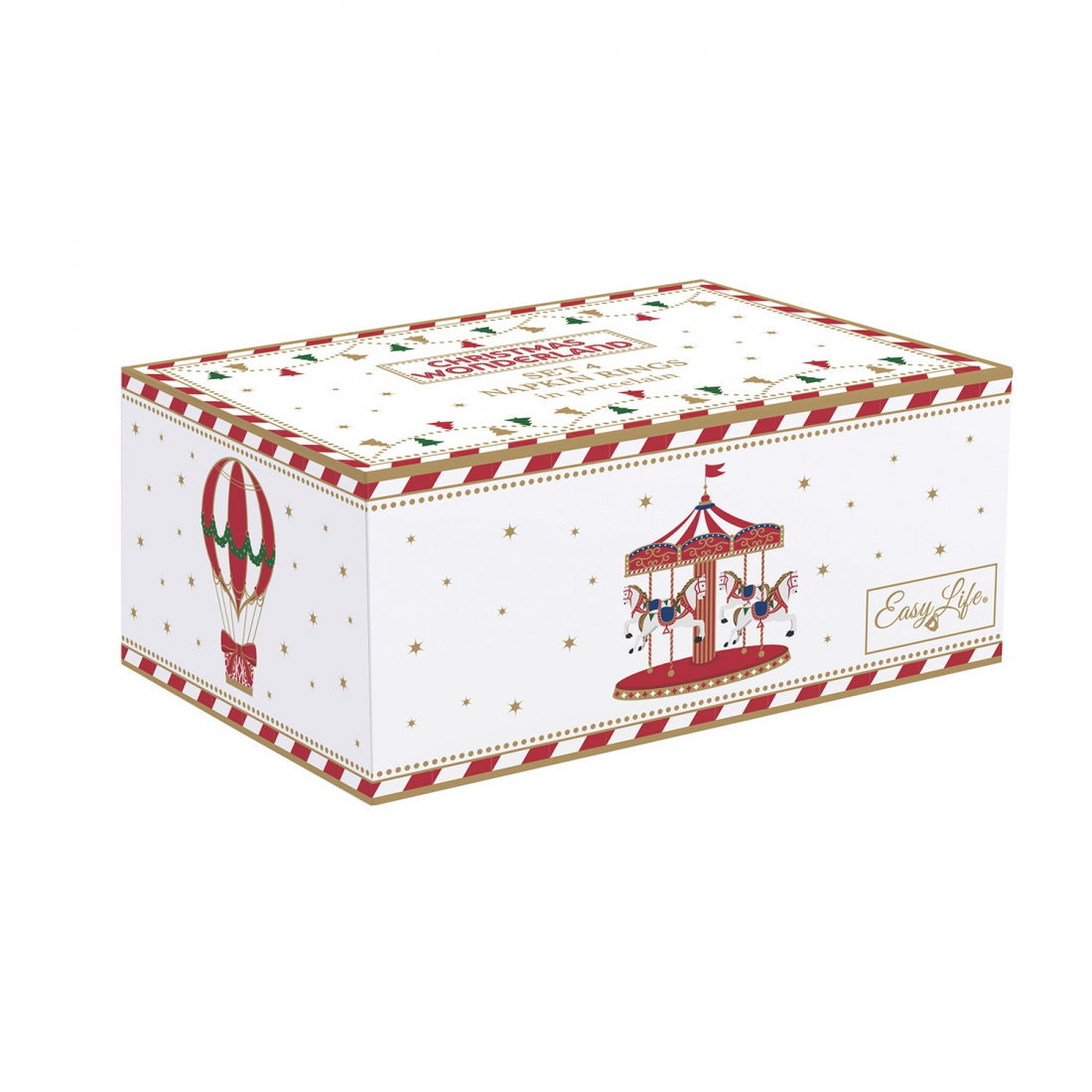 Lot De 4 Attaches-Serviettes Ø 4,5 cm Pays Des Merveilles De Noël