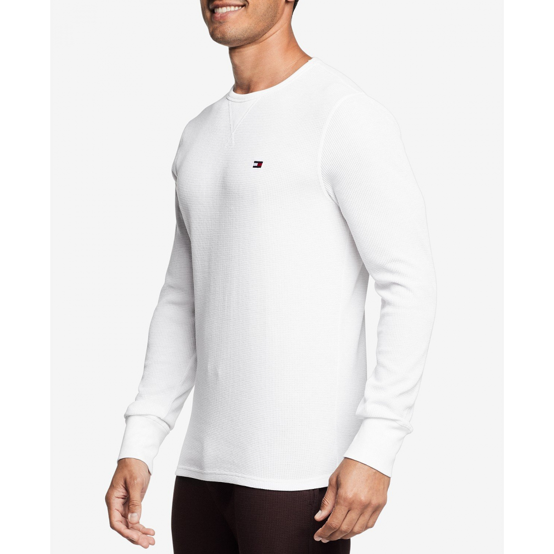 Top pyjama 'Waffle-Knit Long-Sleeve Crewneck Thermal' pour Hommes