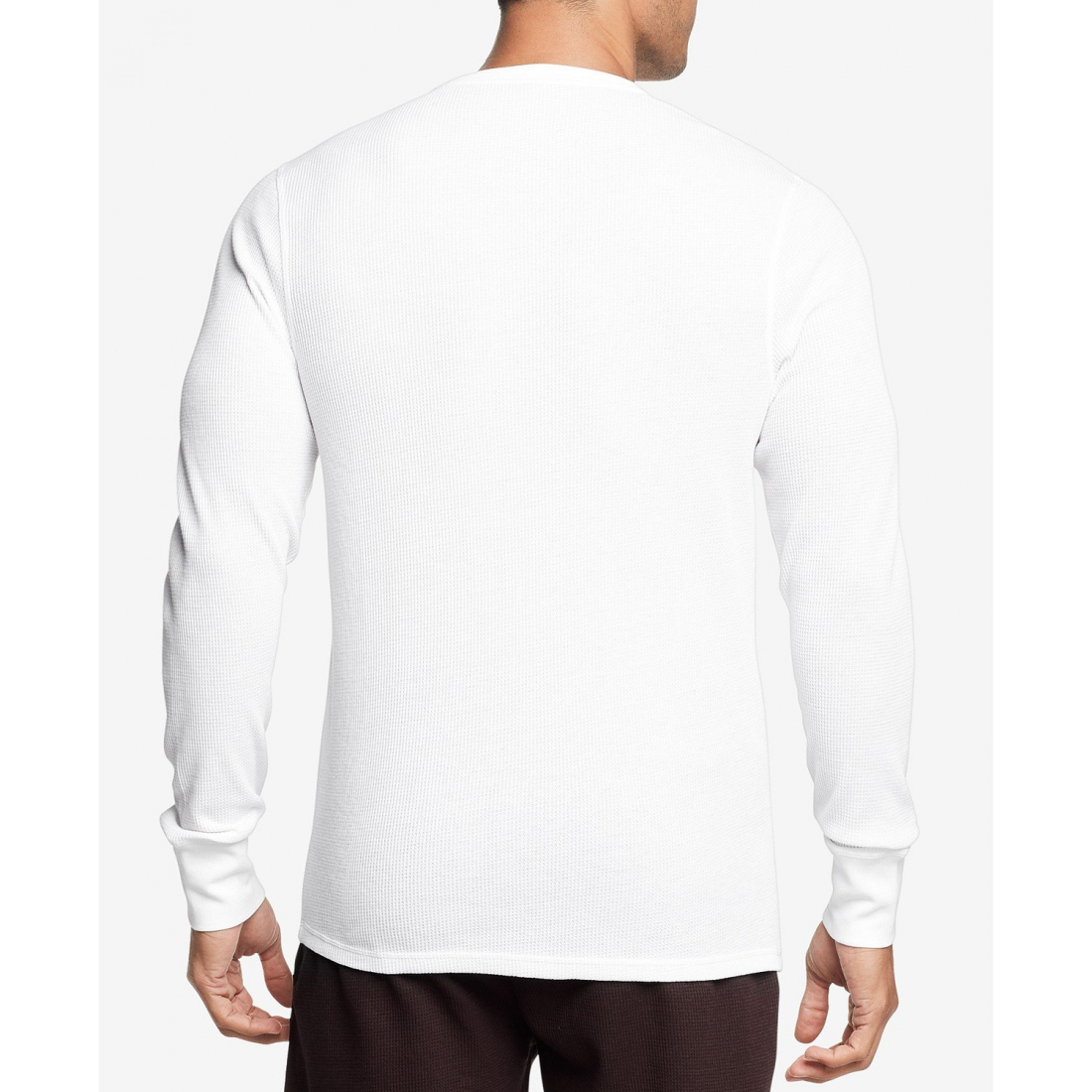 Top pyjama 'Waffle-Knit Long-Sleeve Crewneck Thermal' pour Hommes