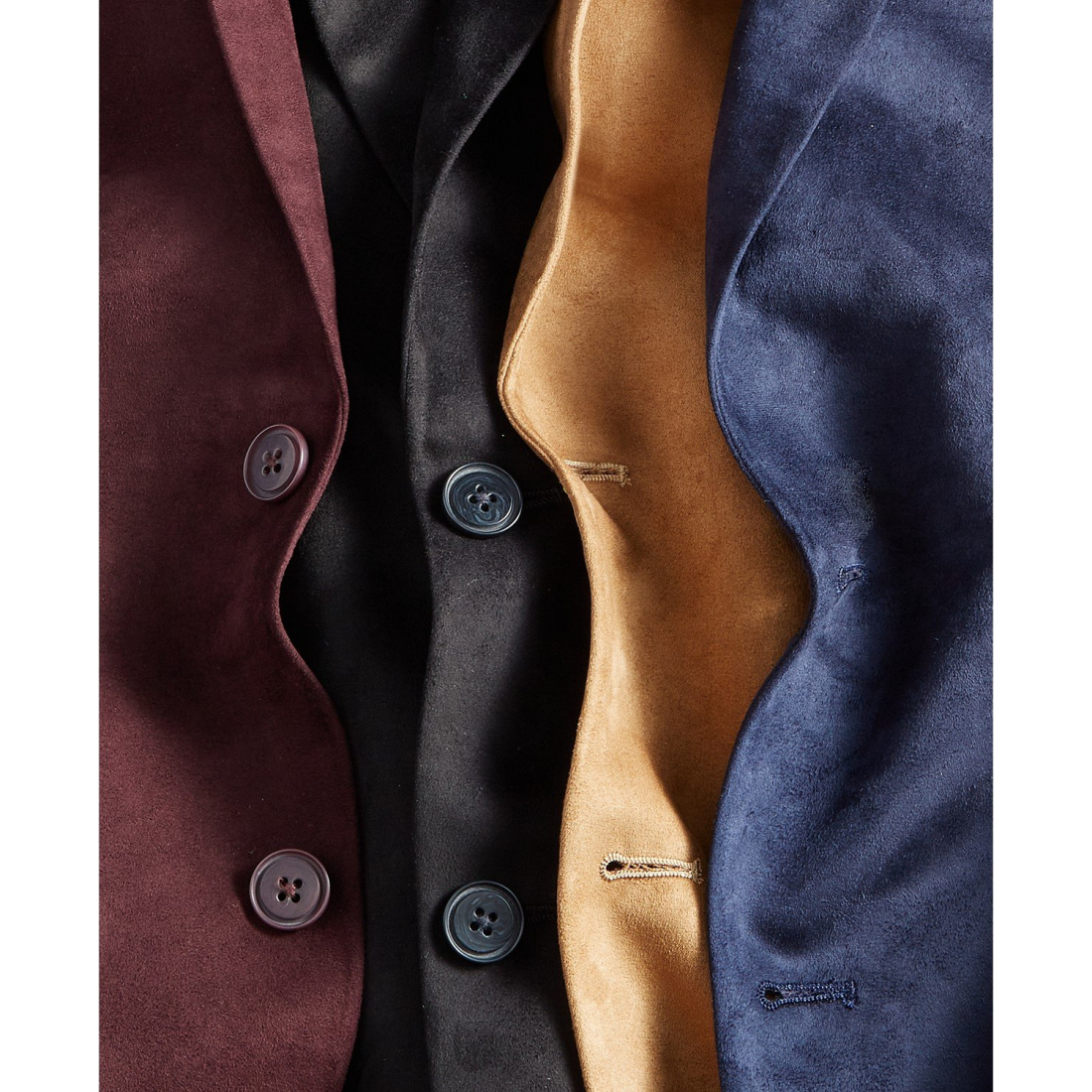 'Classic Fit Notch Lapel Faux Suede Sport Coat' Klassischer Blazer für Herren