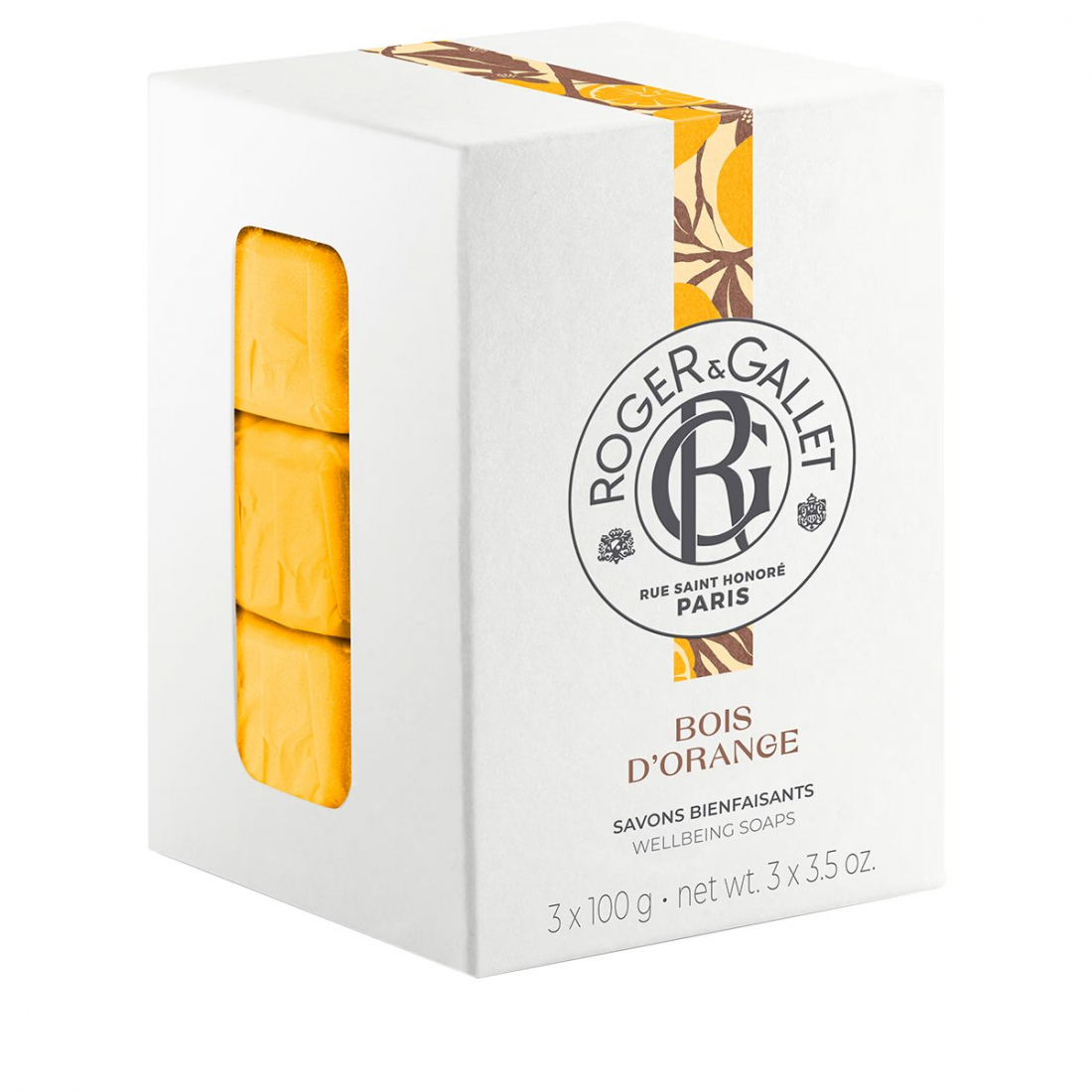 Savon parfumé 'Bois D'Orange' - 100 g, 3 Pièces