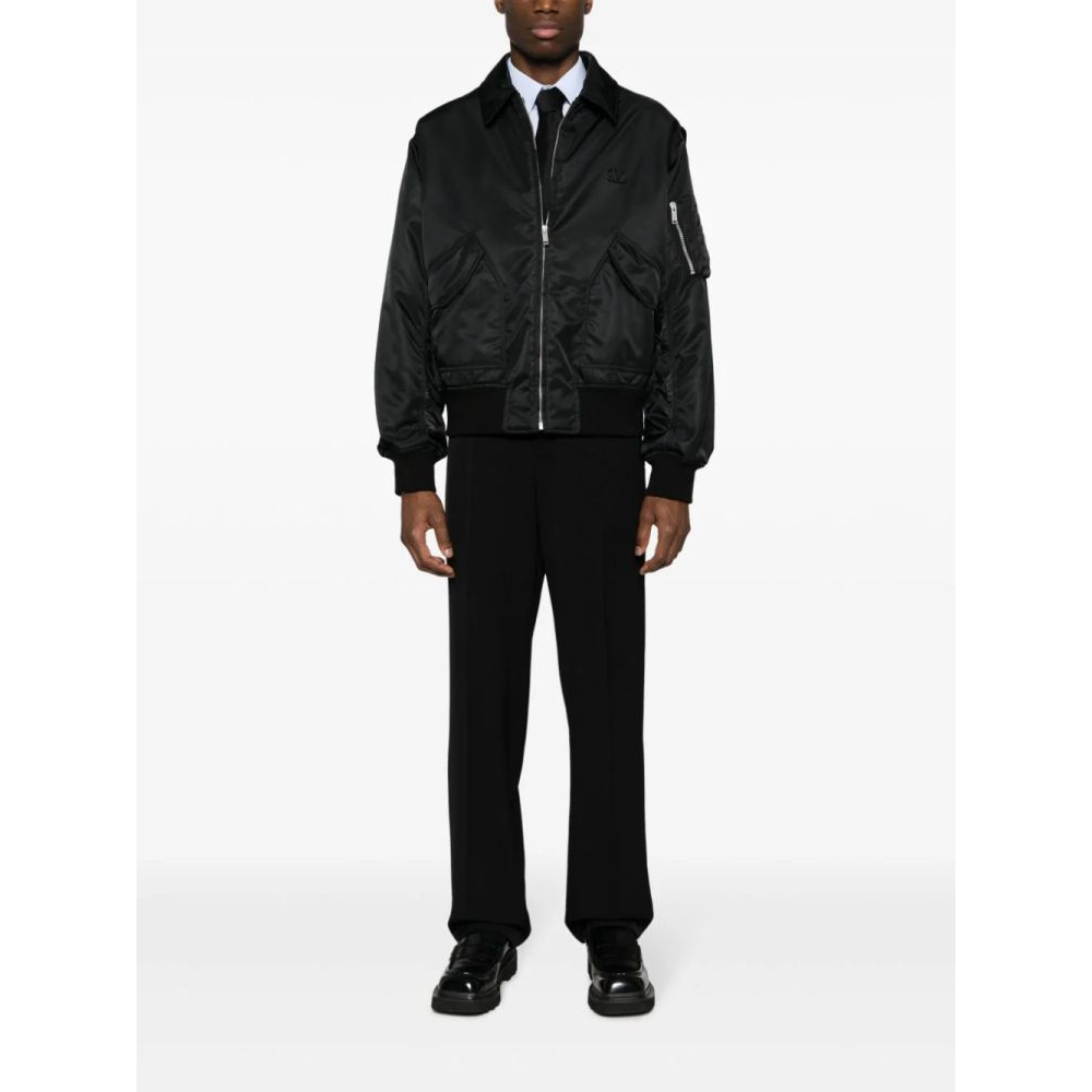 Men's 'VLogo Signature Appliqué' Bomber Jacket