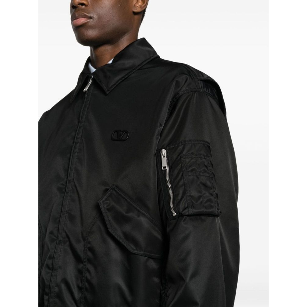 Men's 'VLogo Signature Appliqué' Bomber Jacket