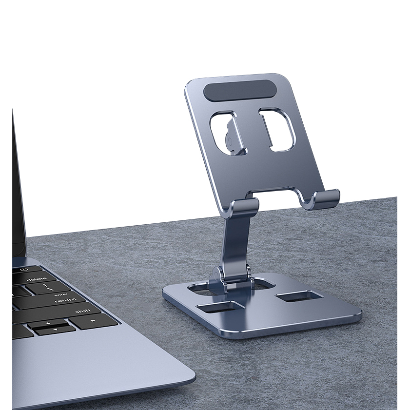 Adjustable Universal High-Quality Aluminum Smartphone and Tablet Stand - Silver