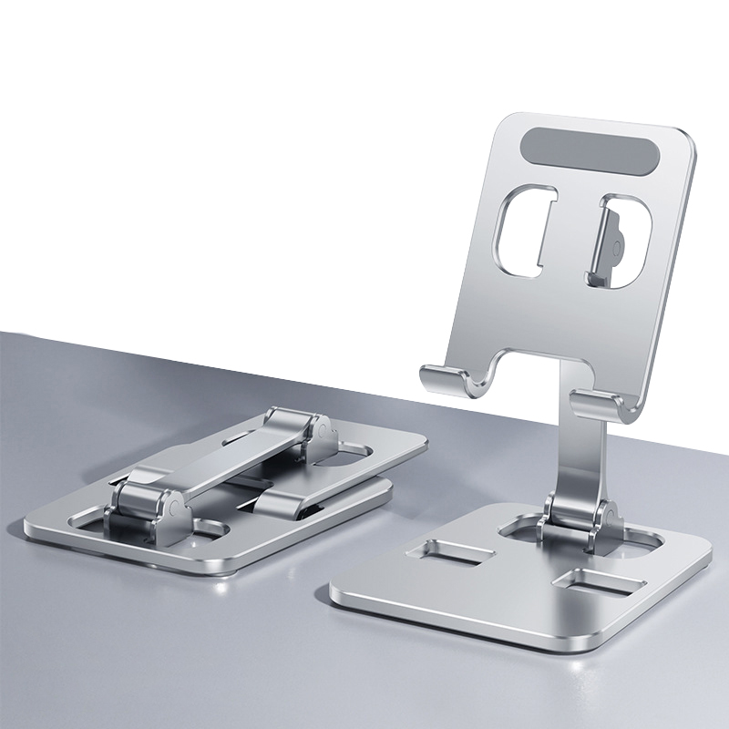 Adjustable Universal High-Quality Aluminum Smartphone and Tablet Stand - Silver