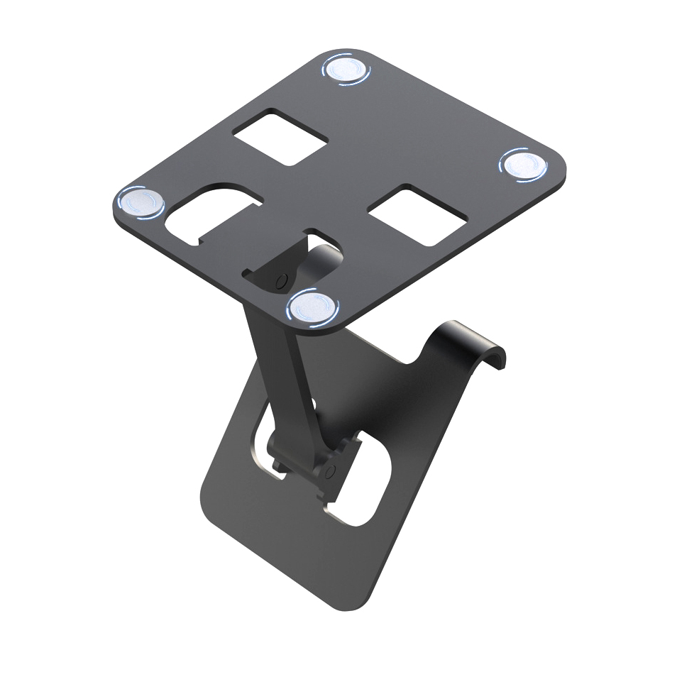 Adjustable universal mobile phone holder made of high-quality aluminum - Black