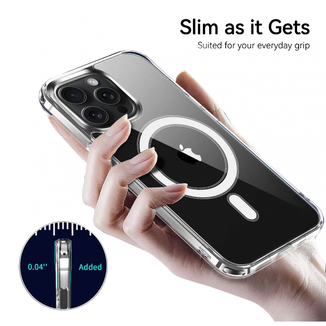 5-in-1-Set für iPhone 15 Pro Max: MagSafe Magnethülle

Transparente Hülle + 2 Kameraabdeckungen

2 Displayschutzfolien aus gehä