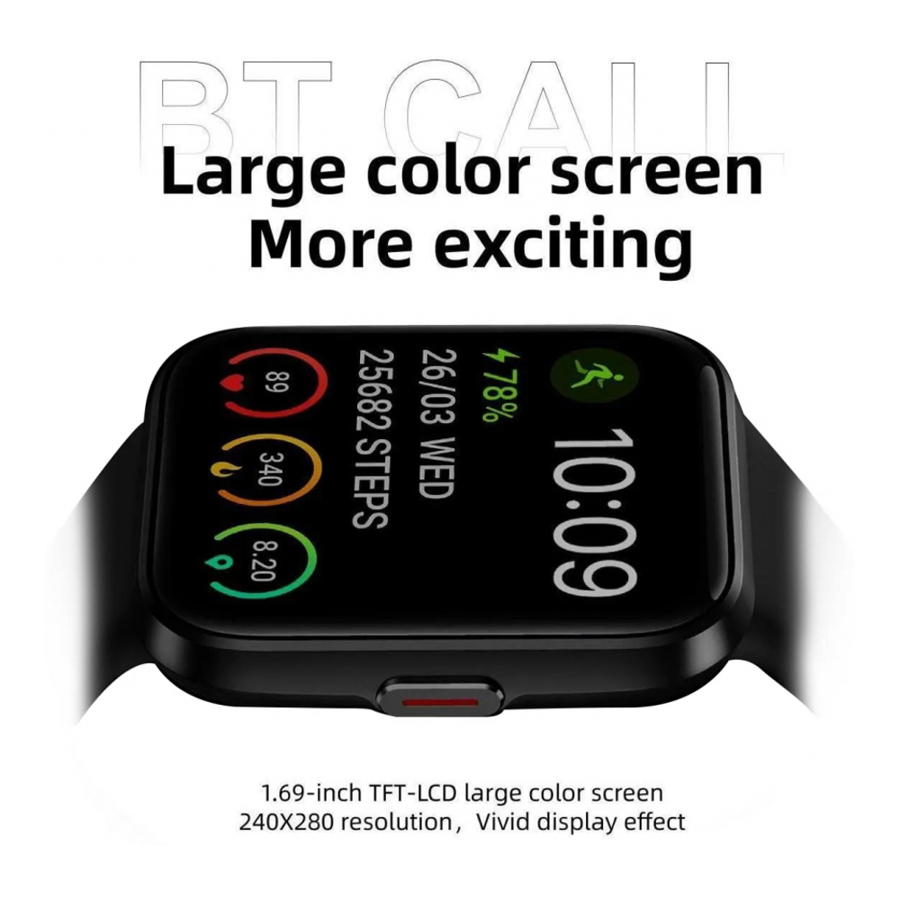 Montre intelligente Bluetooth avec caractéristiques sport fitness