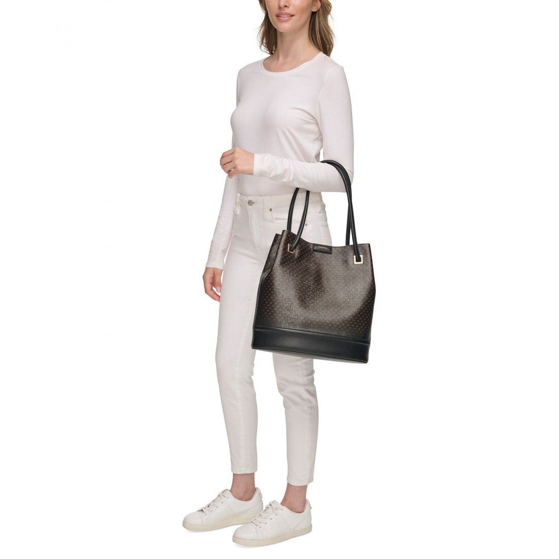 Women's 'Ash Ombre Signature with Magnetic Snap' Tote Bag