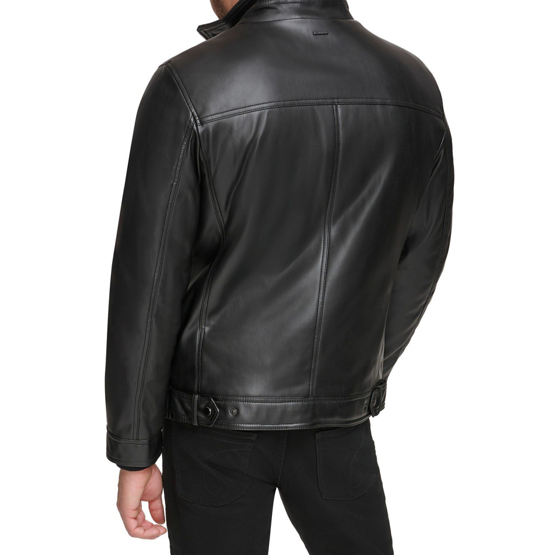 'Faux Leather Moto Jacket' Bikerjacke für Herren