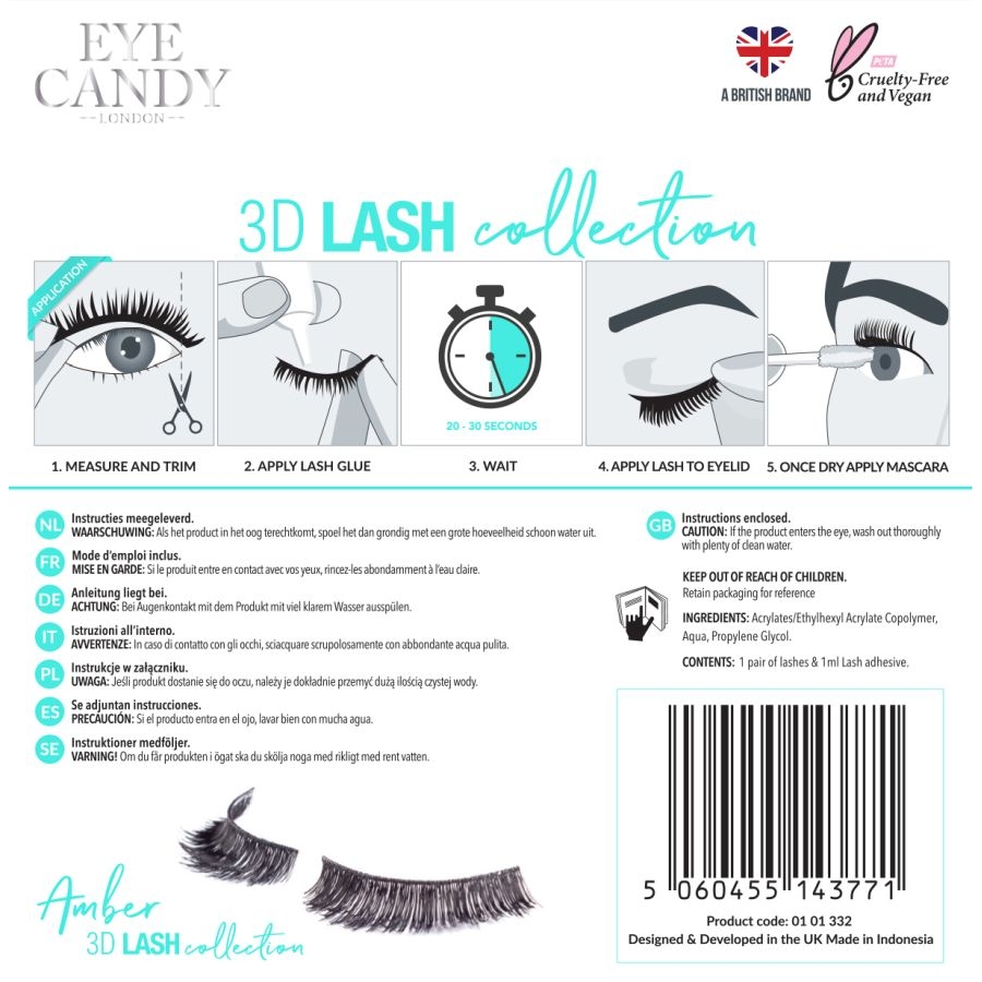 Faux cils 'Amber' - 3D