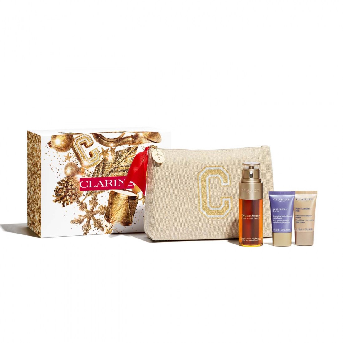 'Double Serum & Nutri-Lumière Collection' SkinCare Set - 4 Pieces