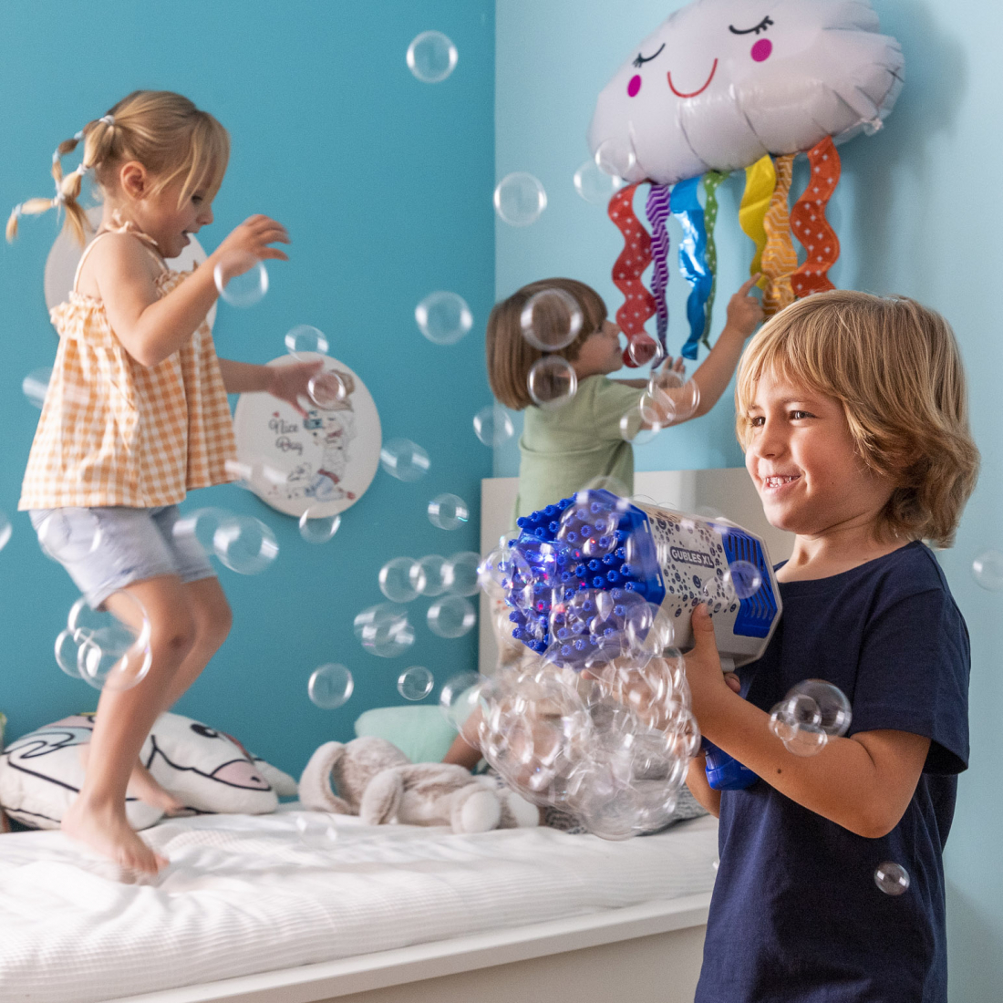 Riesige Blasenpistole