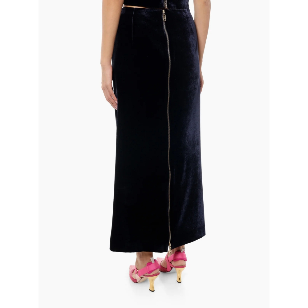 Women's 'Zip-Embellished' Maxi Skirt