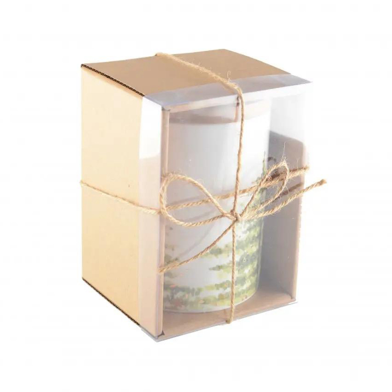 Pot Avec Couvercle En Bois 10 x 10 x 9.4