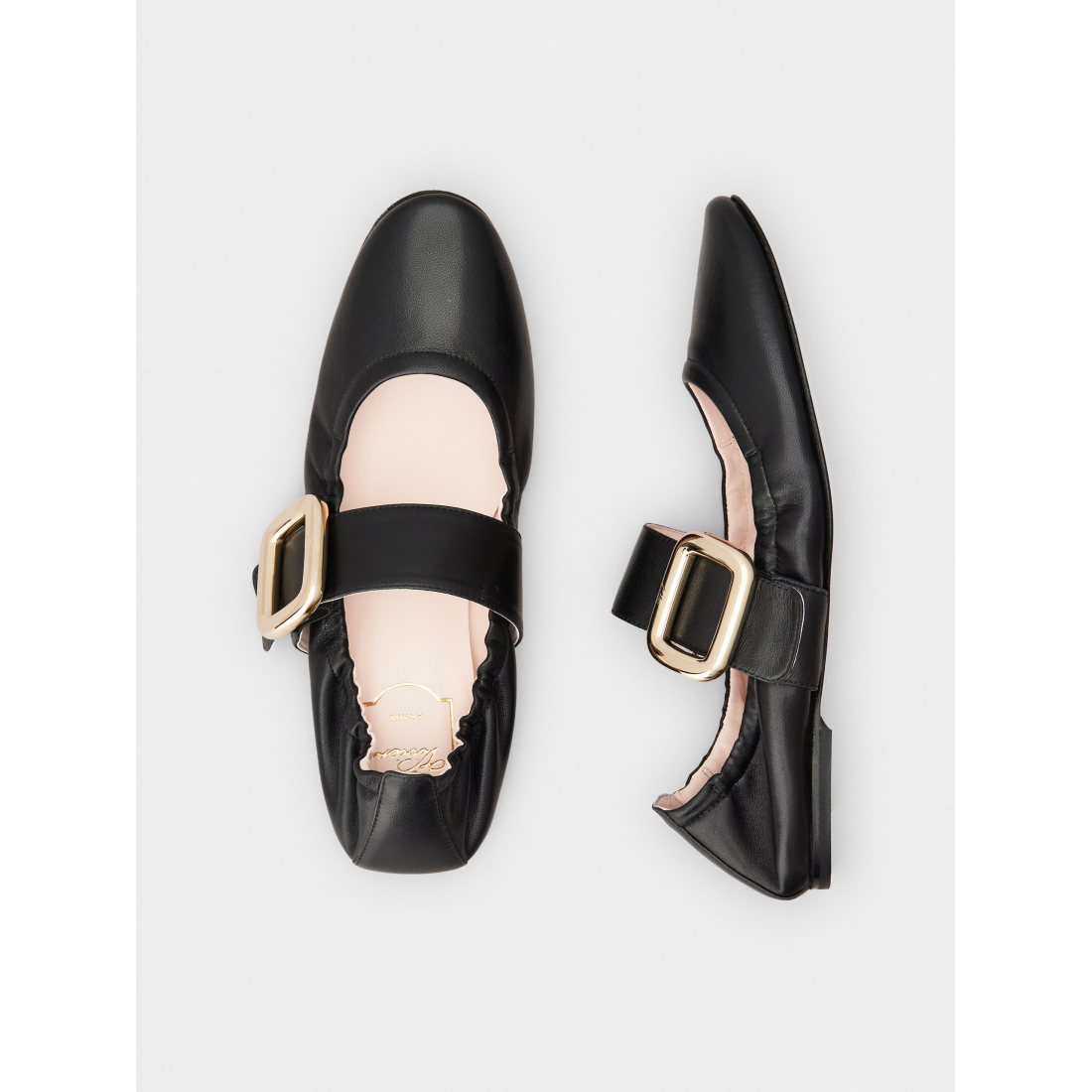 Women's 'Viv' Choc Metal Buckle Babies' Ballerinas