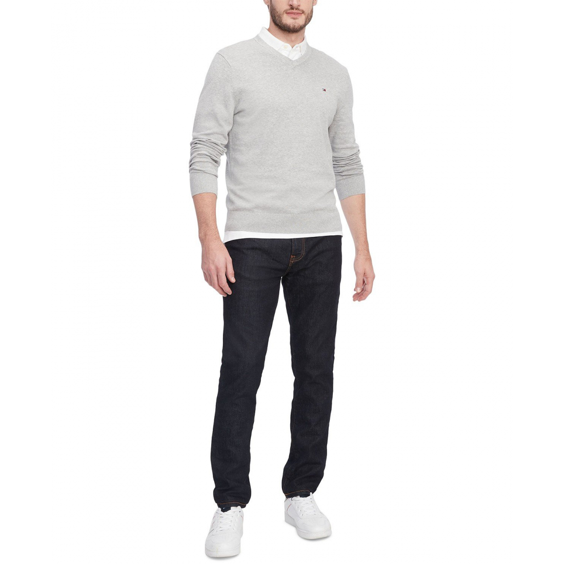Pull 'Essential Solid V-Neck' pour Hommes