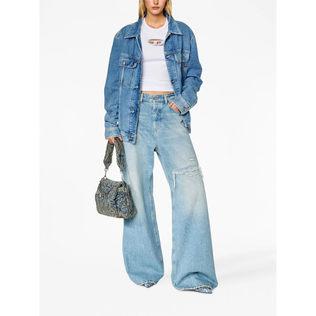 T-shirt 'T Angie Cut Out Logo' pour Femmes