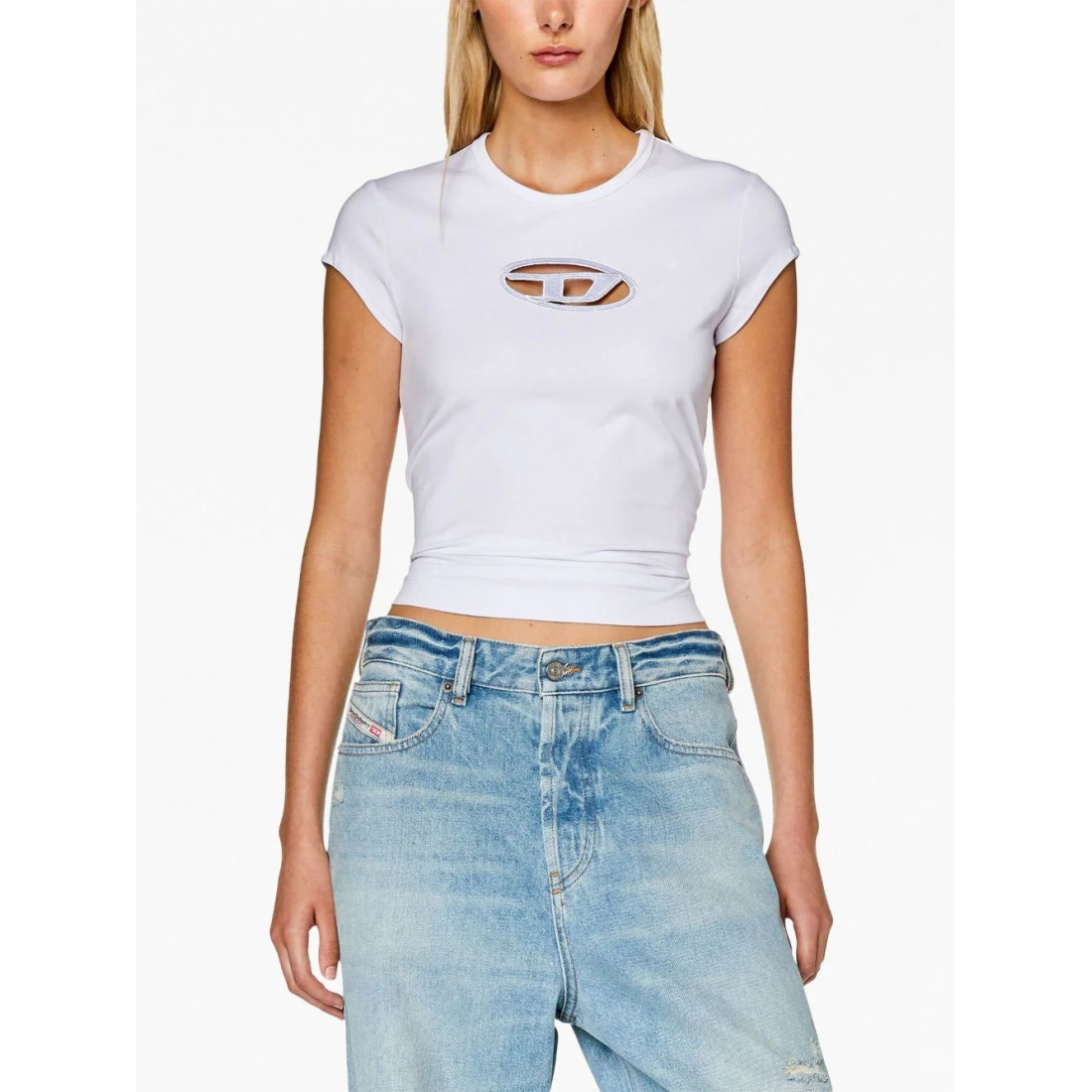 T-shirt 'T Angie Cut Out Logo' pour Femmes