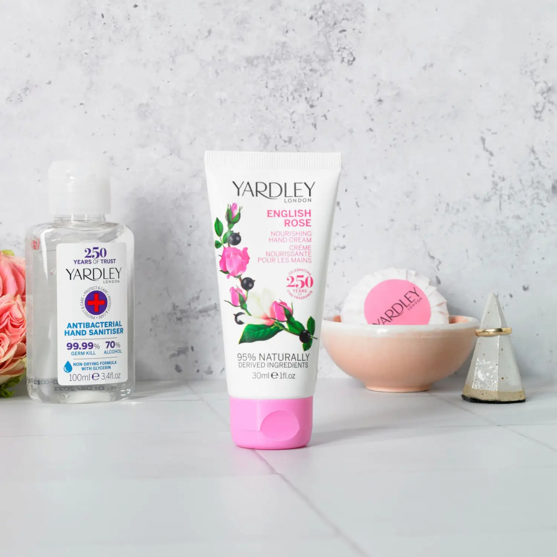 'English Rose Protect & Care' Hand Care Set - 3 Pieces