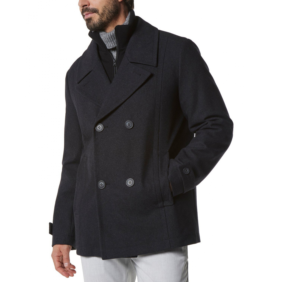 Men's 'Danton with Inset Bib' Peacoat
