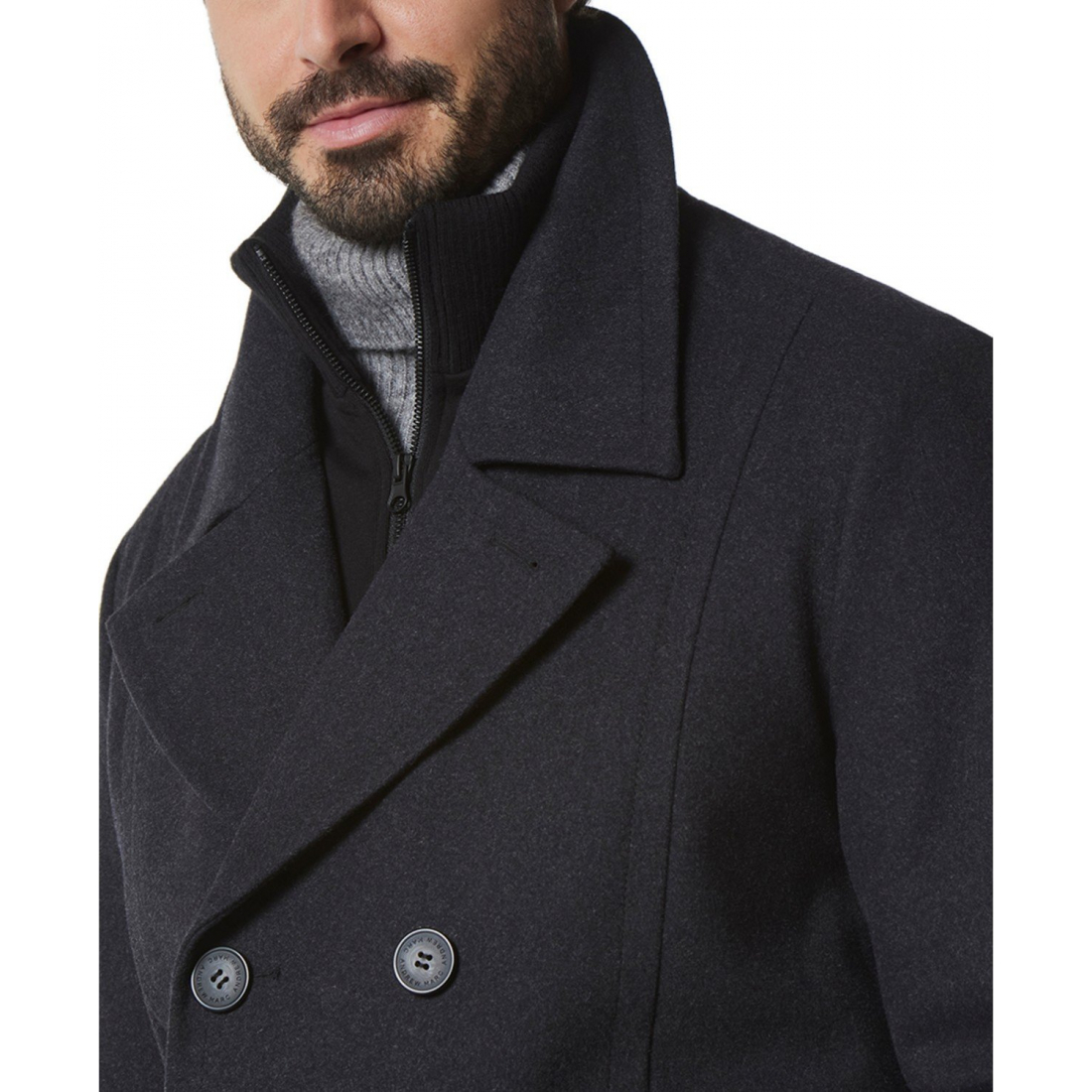 Men's 'Danton with Inset Bib' Peacoat