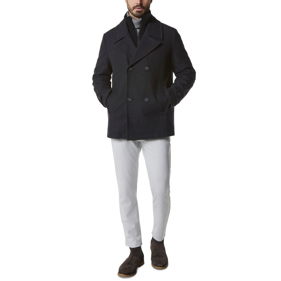 Men's 'Danton with Inset Bib' Peacoat