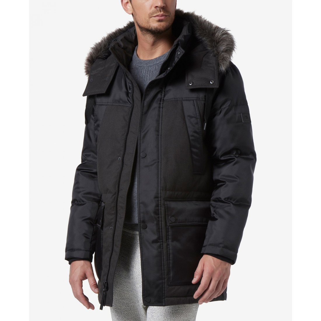 Men's 'Tripp Oxford Poly & Faux Wool Combo Down' Parka