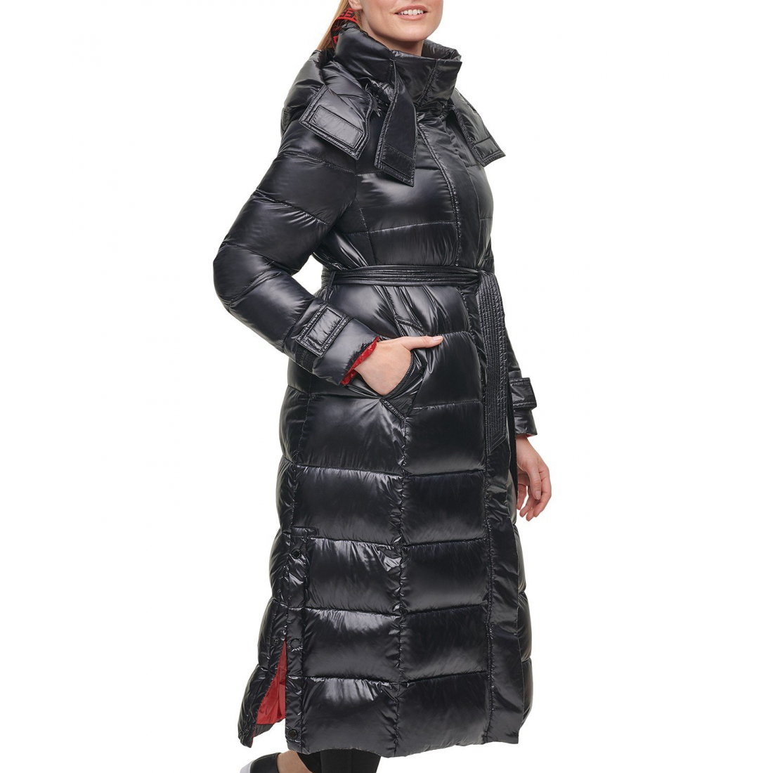 Manteau matelassé 'Shine Hooded Belted' pour Femmes