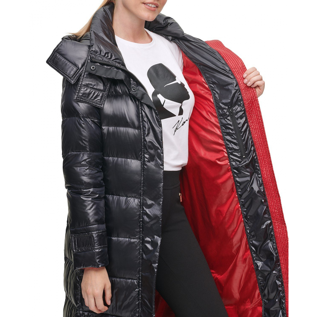 Manteau matelassé 'Shine Hooded Belted' pour Femmes