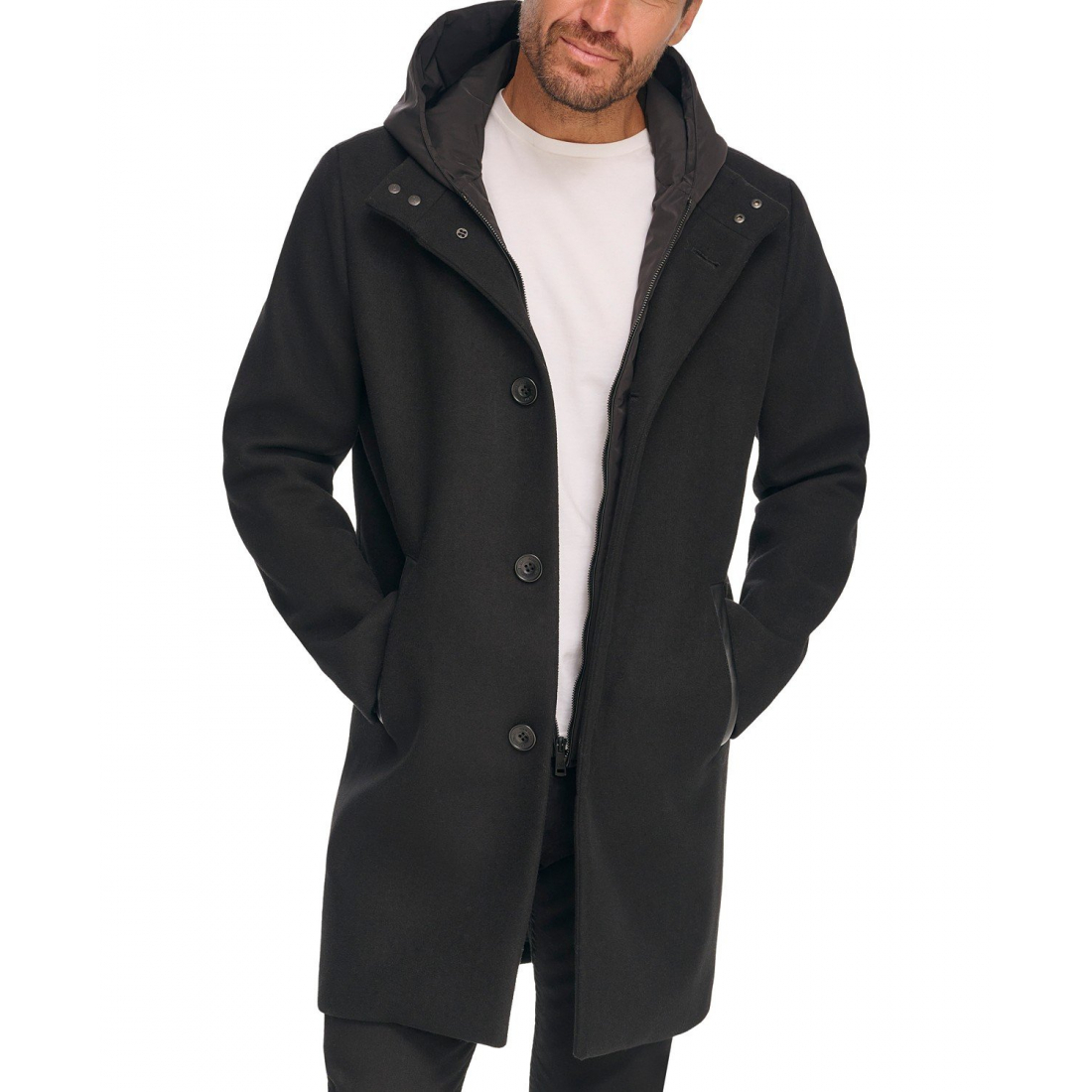 Car Coat 'Removable Hood Button' pour Hommes