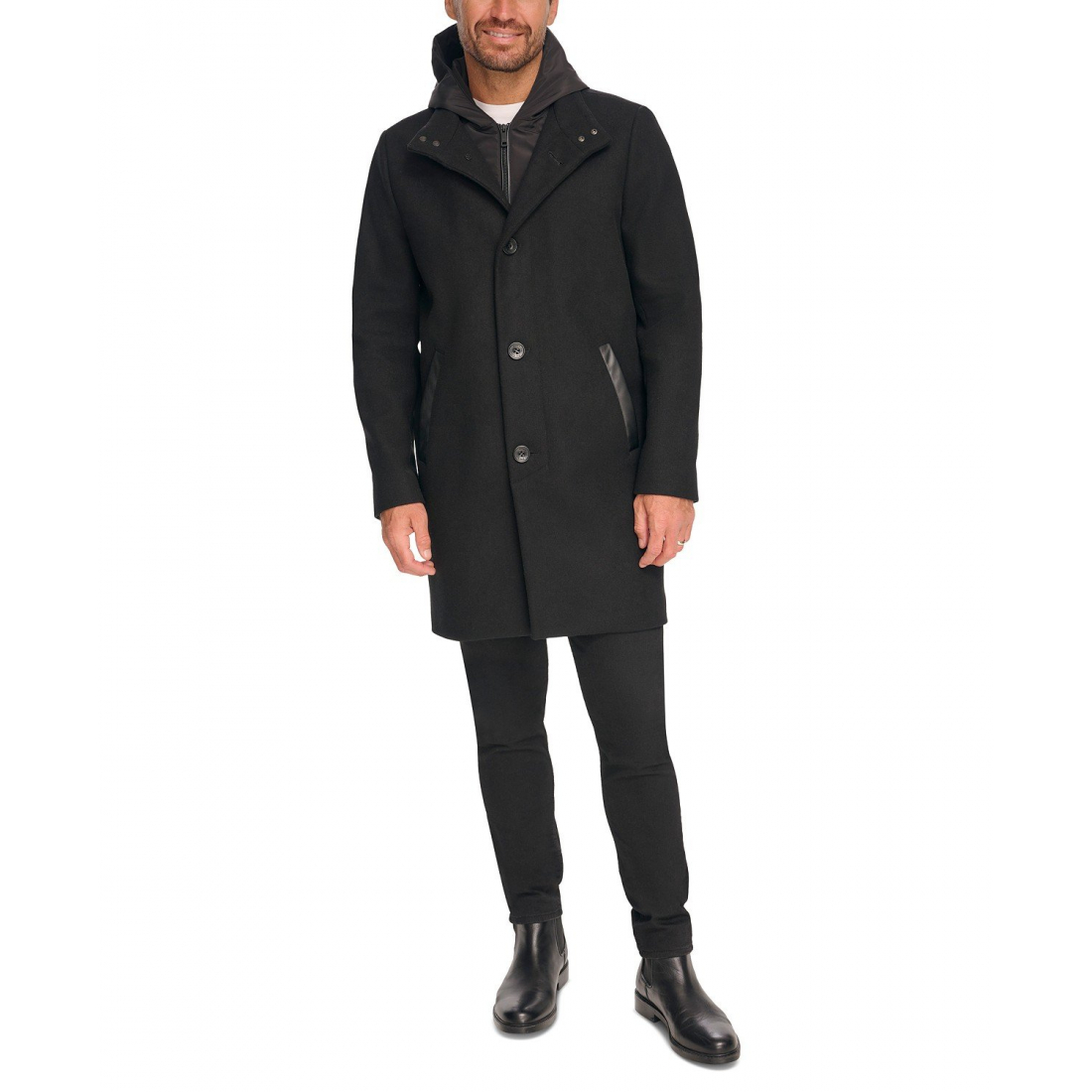 Car Coat 'Removable Hood Button' pour Hommes