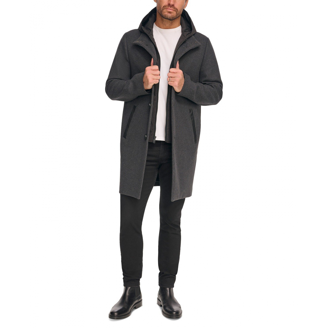 Car Coat 'Removable Hood Button' pour Hommes