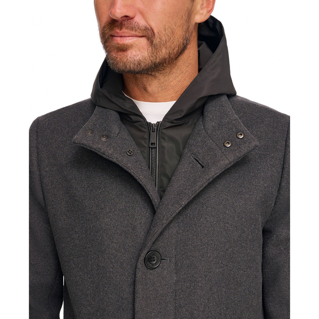 Car Coat 'Removable Hood Button' pour Hommes