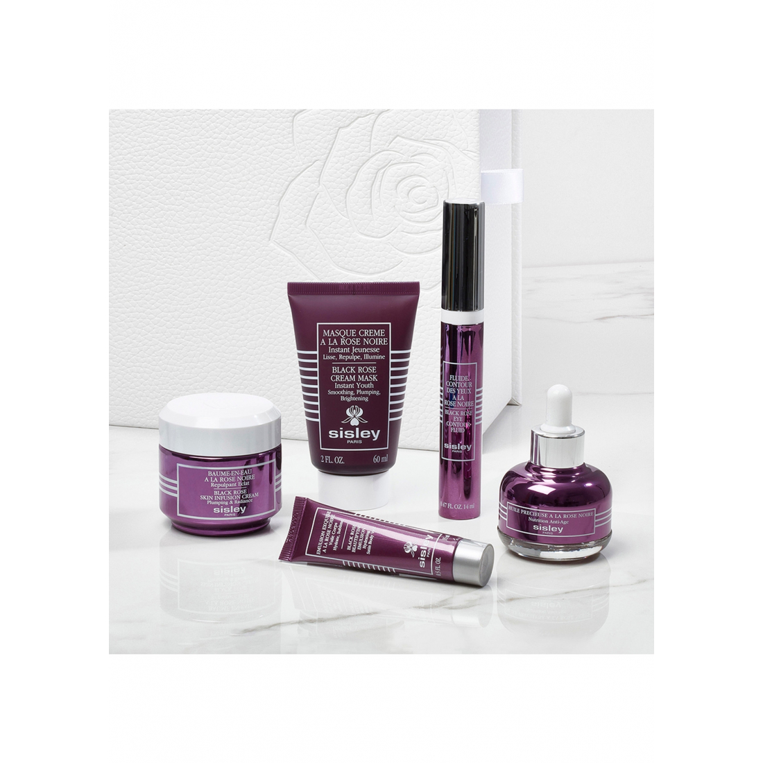 Coffret de soins de la peau 'À La Rose Noire Collection' - 3 Pièces