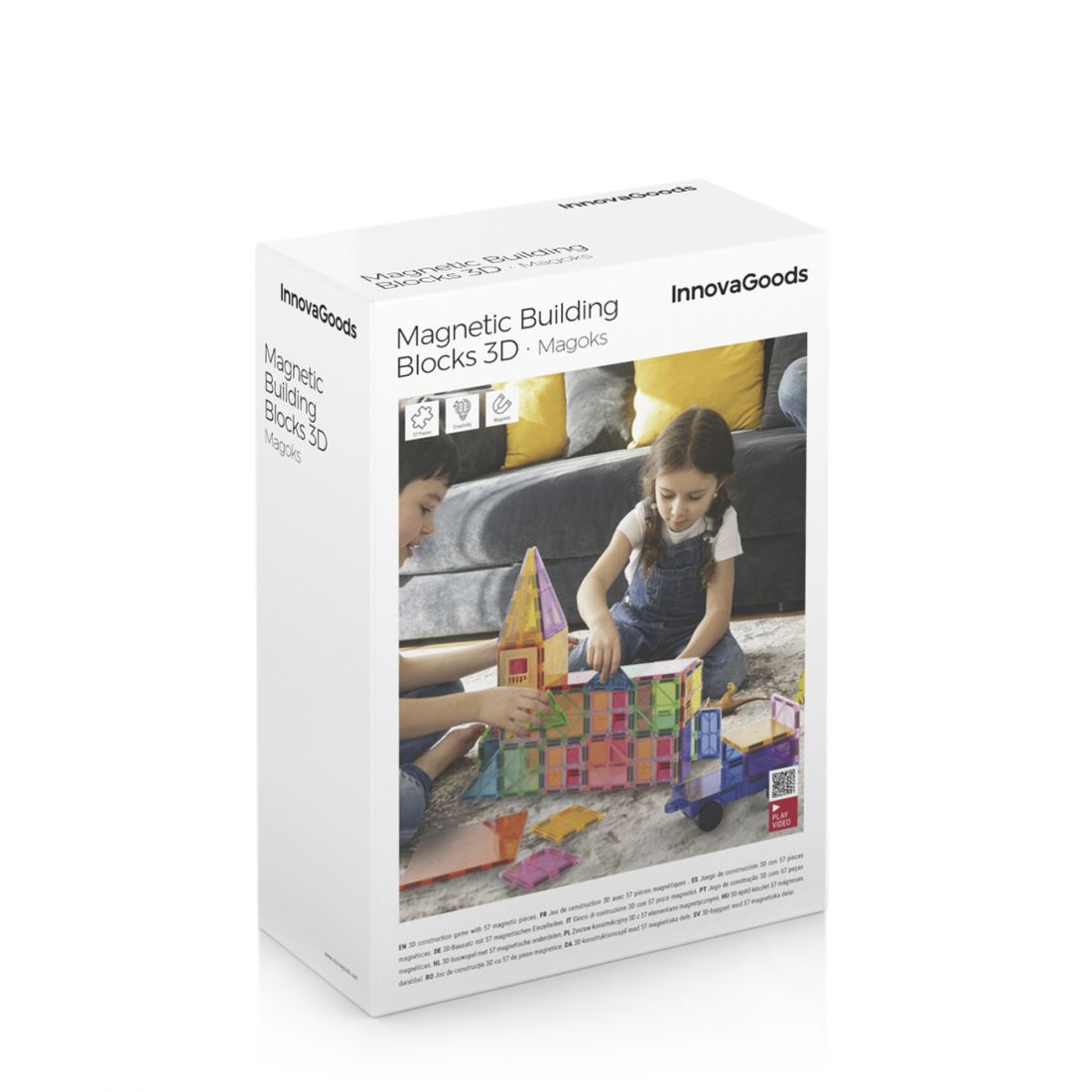 Magnetische 3D-Bausteine Magoks - 57 Stücke
