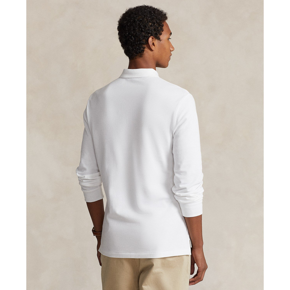 'Classic Fit Long Sleeve Mesh Polo' pour Hommes