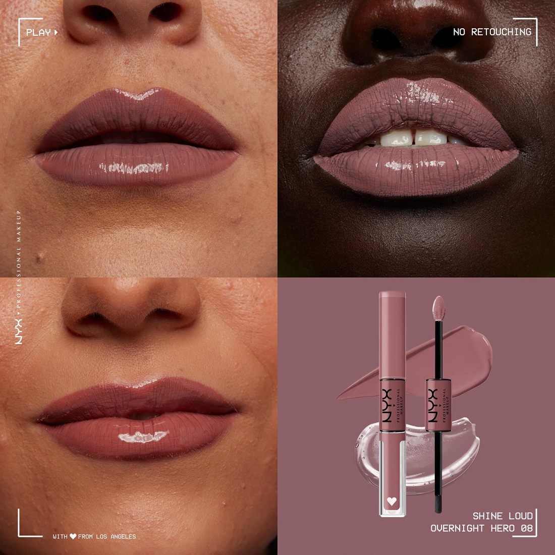 Rouge à lèvres liquide 'Shine Loud Pro Pigment' - 08 Overnight Hero 3.4 ml